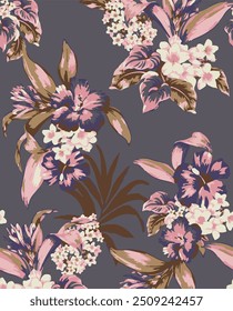 Hawaiian tropical shirt seamless pattern