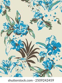Hawaiian tropical shirt seamless pattern