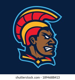 Hawaiian Warrior Sports Vector Mascot Logo Illustration