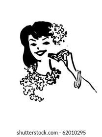 Hawaiian Woman - Retro Clipart