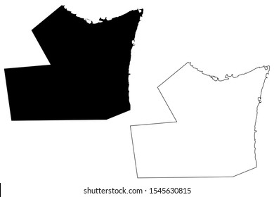 Hawalli Governorate (State of Kuwait, Governorates of Kuwait) map vector illustration, scribble sketch Hawalli map