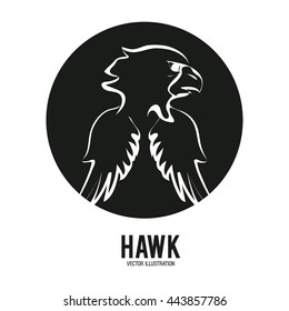 Hawk animal icon. Bird design. Vector graphic