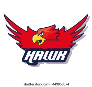 Hawk animal icon. Bird design. Vector graphic