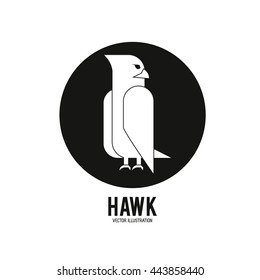 Hawk animal icon. Bird design. Vector graphic