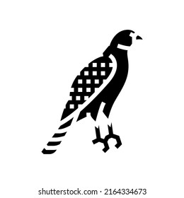 hawk bird glyph icon vector. hawk bird sign. isolated contour symbol black illustration