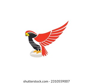Hawk bird logo eagle fly slogan cartoon design
