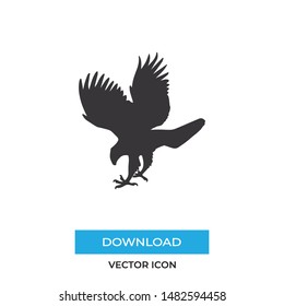 Hawk bird vector icon, simple sign for web site and mobile app.