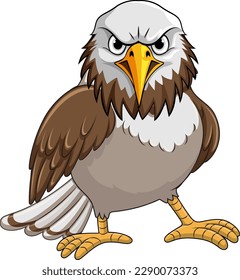 Hawk Cartoon Character Isolated illustration