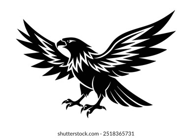 Hawk creative logo, silhouette, symbol, Illustration Unique Design with white background