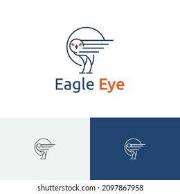 Plantilla para el logotipo de la Monolina de Pájaro de Halcón Eagle Oye Falcon Predator