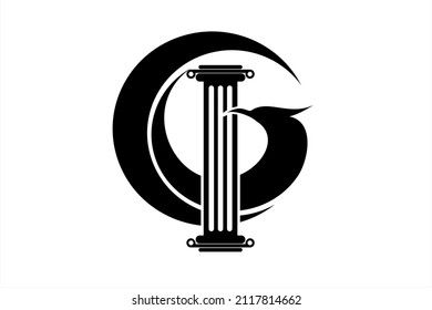 Hawk. Adler-Logo. Firmenlogo mit schwarzem Adlersymbol auf weißem Hintergrund, Vektorgrafik 