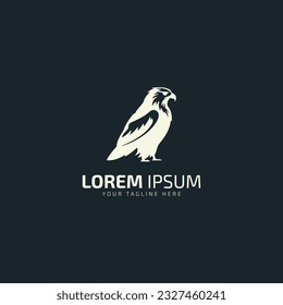 hawk or eagle logo icon vector design illustration template