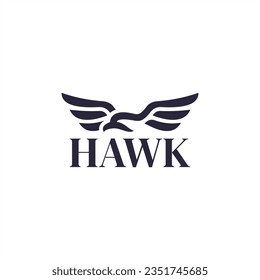 hawk eagle raven mascot logo design vector