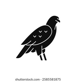 Hawk Eagle Silhouette Icon Design