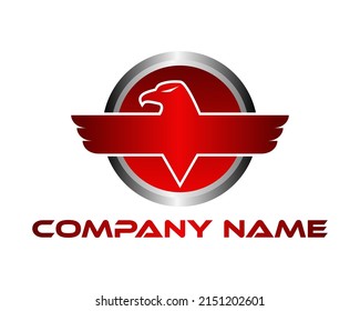 Hawk emblem icon logo strong image vector