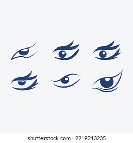 hawk eyeball icones vector. creative line bird and eye