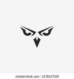 Hawk Face Logo With Modern Minimalist Style.