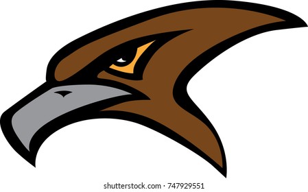Hawk head mascot and logo