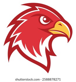 hawk head mascot logo vector.