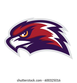 Hawk Head Mascot Vector Logo