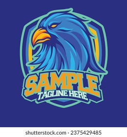 hawk Head Roaring Logo Esport Mascot Design