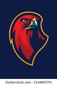 Hawk Head Sport Style Mascot Logo