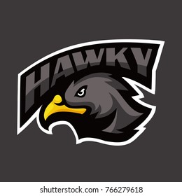 Hawk Head Sports Logo Hawk Vector Stock Vector (Royalty Free) 766279618 ...