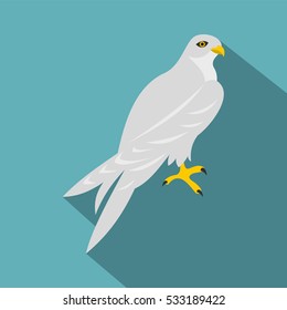 Hawk icon. Flat illustration of hawk vector icon for web