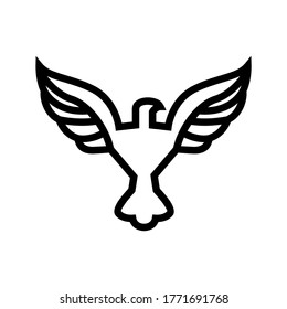 hawk icon or logo isolated sign symbol vector illustration - high quality black style vector icons
