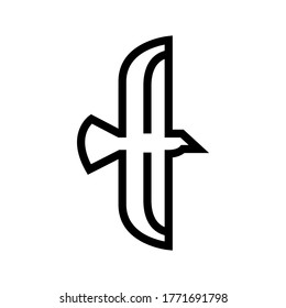 hawk icon or logo isolated sign symbol vector illustration - high quality black style vector icons
