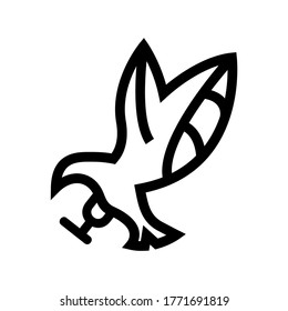 hawk icon or logo isolated sign symbol vector illustration - high quality black style vector icons
