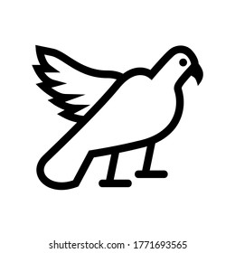 hawk icon or logo isolated sign symbol vector illustration - high quality black style vector icons
