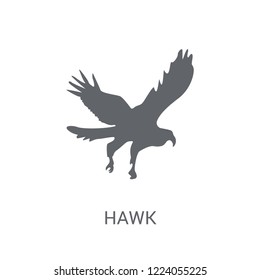 Hawk icon. Trendy Hawk logo concept on white background from animals collection. Suitable for use on web apps, mobile apps and print media.