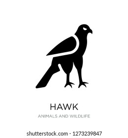hawk icon vector on white background, hawk trendy filled icons from Animals and wildlife collection, hawk simple element illustration