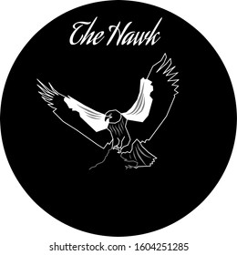 the hawk lineart creative design