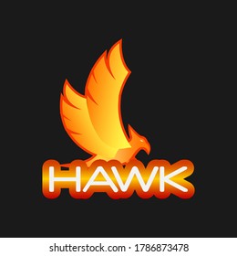hawk of logo design with dark grey color background