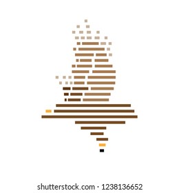 Hawk logo icon template design with grid line style