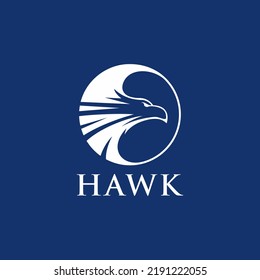 Hawk logo simple premium eagle head company brand editable