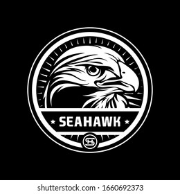 Hawk logo template on dark background
