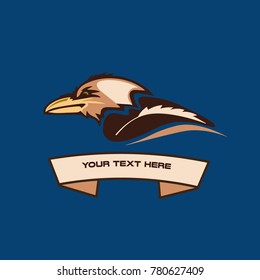 hawk logo,eagle symbol,bird icon media concept modern business vector design