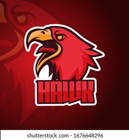 Hawk mascot esport logo design