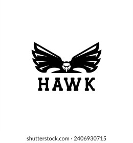 vector de diseño del logotipo de mascota de hawk