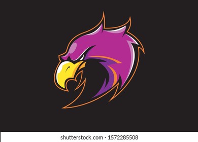 HAWK Mascot Logo illustration EPS