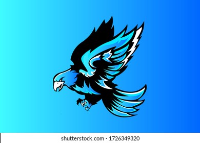 EPS VECTOR DE LOGOTIPO MASCOT DE HAWK