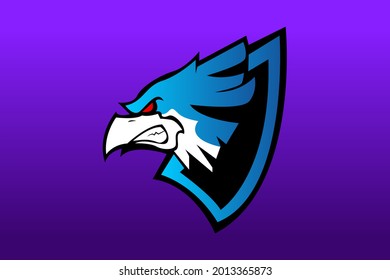 ILUSTRACIÓN DEL VECTOR DE LOGOTIPO MASCOT DE HAWK