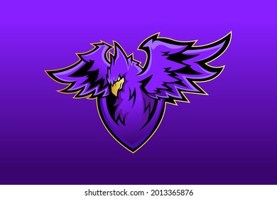 HAWK MASCOT LOGO VECTOR ILLUSTRATION