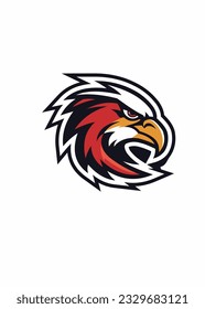 hawk mascot vector illustration on white background