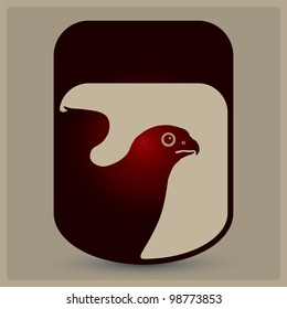 hawk portrait emblem