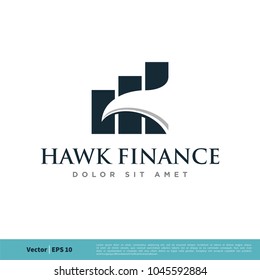 Hawk Shape Finance Icon Vector Logo Template Illustration Design. Vector EPS 10.