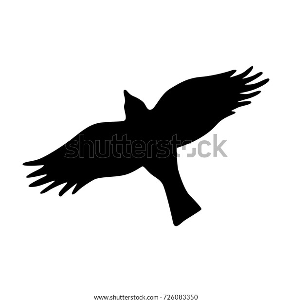 Hawk Silhouette Vector Illustration Stock Vector (Royalty Free) 726083350